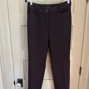 LOFT Black Straight Leg Women's Trousers Pants curvy 4P